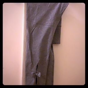 Gray bow tie ankle crop pant from Aerie